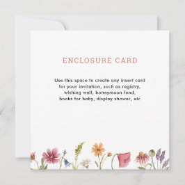 Invitación Jardín de flores silvestres de acuarela digital cu