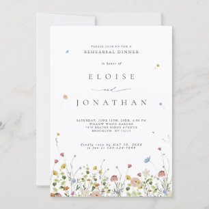 Invitación Jardín de flores silvestres de primavera Ensayo de