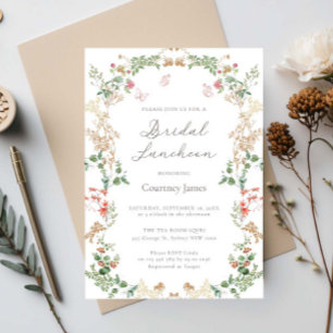 Invitación Jardín de flores silvestres elegante para almuerzo