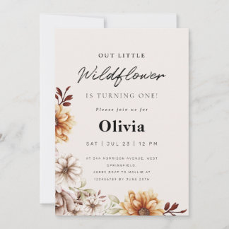 Invitación Jardín de flores silvestres floral primero