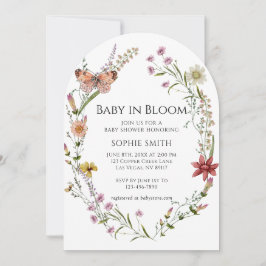 Invitación Jardín De Flores Silvestres Un Baby Shower En Bloo
