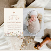 Jardín de fotos del bautismo de flores silvestres