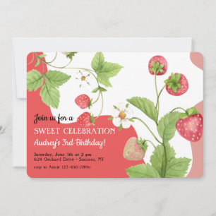 Invitación Jardín de fresas