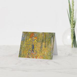 Invitación Jardín de granja de Gustav Klimt con Crucifijo