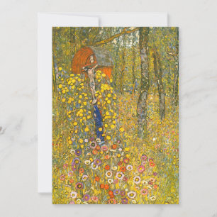 Invitación Jardín de granja de Gustav Klimt con Crucifijo