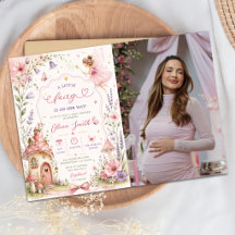 Jardín de Hadas Floral Niñas Foto de Baby Shower