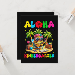 Invitación Jardín de infancia Aloha Piña Hawái Vuelta al cole