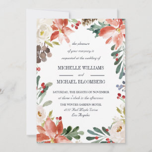 Invitación Jardín de Invierno Boda floral