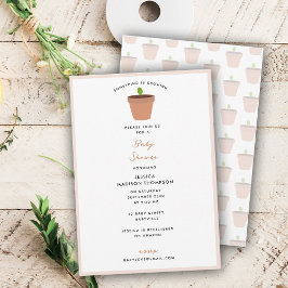 Invitación Jardín de jardinería Tema Fiesta de Baby Shower