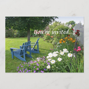 Invitación Jardín de la parte trasera