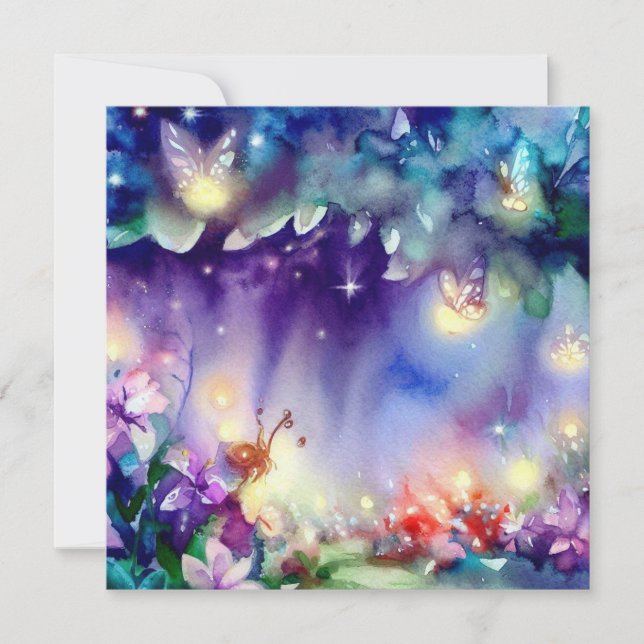 Invitación Jardín de las hadas: Brisas de flores, un Baby Sho (Anverso)