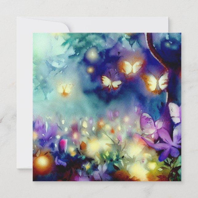 Invitación Jardín de las hadas: jardín elegante, Baby Shower (Anverso)