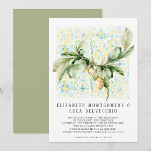 Invitación Jardín de limoneros italiano Boda botánica boho