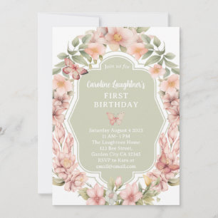 Invitación Jardín de mariposa encantado Cualquier cumpleaños