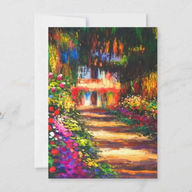 Invitación Jardín de Monet en Giverny (Anverso)
