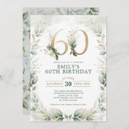 Invitación Jardín de Oro Eucalyptus Greenery