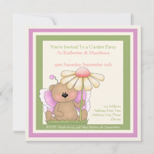 Invitación Jardín de Osos de Teddy