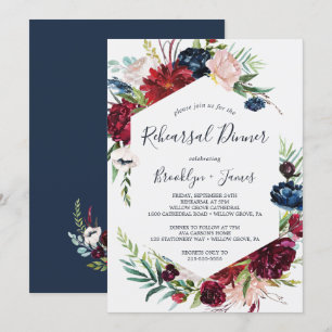 Invitación Jardín de otoño   Cena de ensayo en Borgoña
