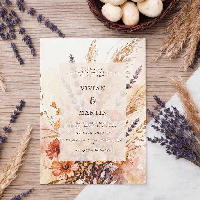 Invitación Jardín de Otoño en Flor Boda (Subido por el creador)