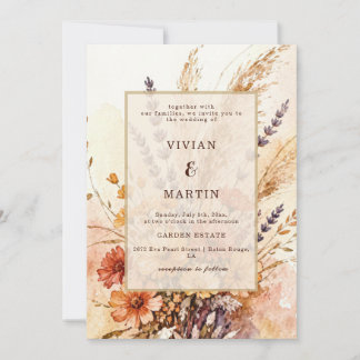 Invitación Jardín de Otoño en Flor Boda