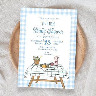 Invitación Jardín de picnic para baby shower
