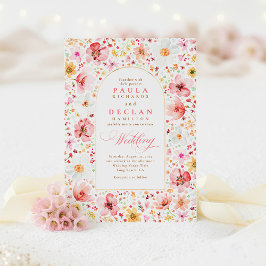 Invitación Jardín de pradera de flores silvestres florales bo