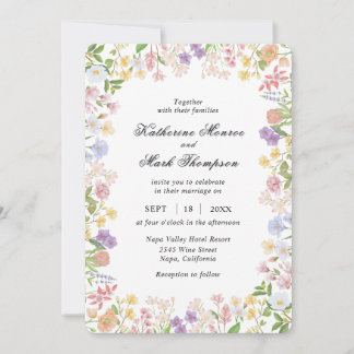 Invitación Jardín de pradera de flores silvestres primaverale