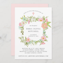Invitación Jardín de primavera | Bautismo floral