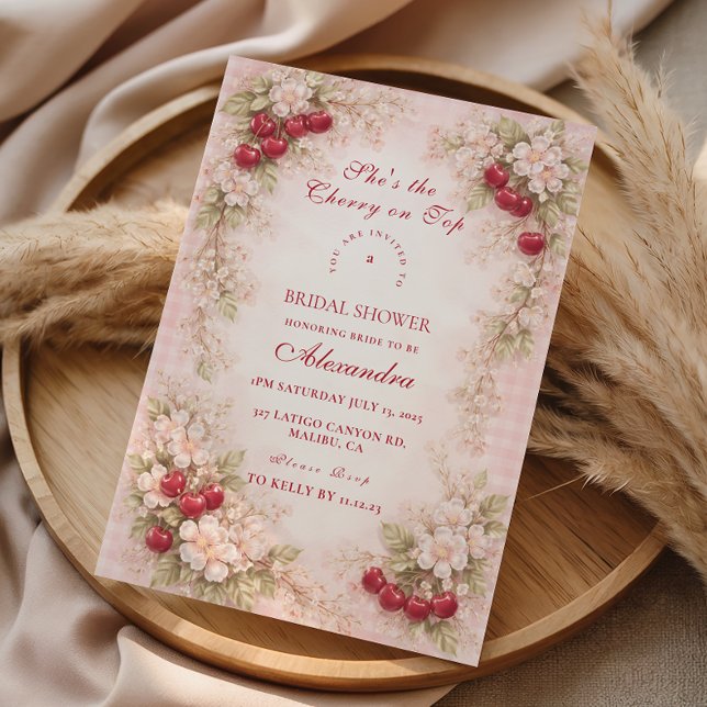 Invitación Jardín de Romance de la Flor de Cerezo para Desped (Subido por el creador)