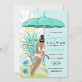 Invitación Jardín de ropa de dormir Regadera Novia Americana 