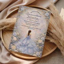 Jardín de Rosas Azul Polvo Quinceañera