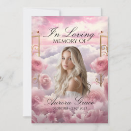 Invitación Jardín de Rosas - LIA003 Memorial Card & Poem
