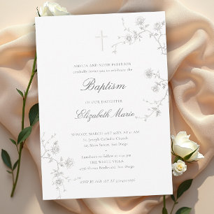 Invitación Jardín de Rosas Silvestres Formal Moderno Clásico