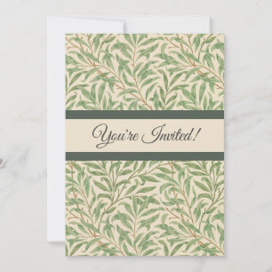 Invitación Jardín de Sauce de William Morris Flor Clásica