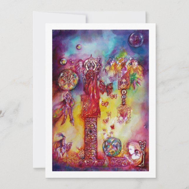 Invitación JARDÍN DE SOMBRAS PERDIDAS Fe, Mariposas Pinkik (Anverso)