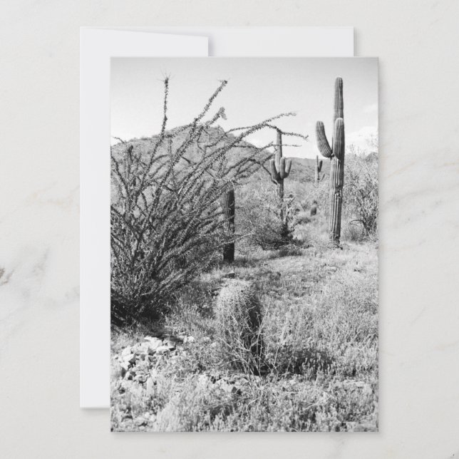 Invitación Jardín de Vaqueros (desierto de Sonora AZ) Invitad (Anverso)