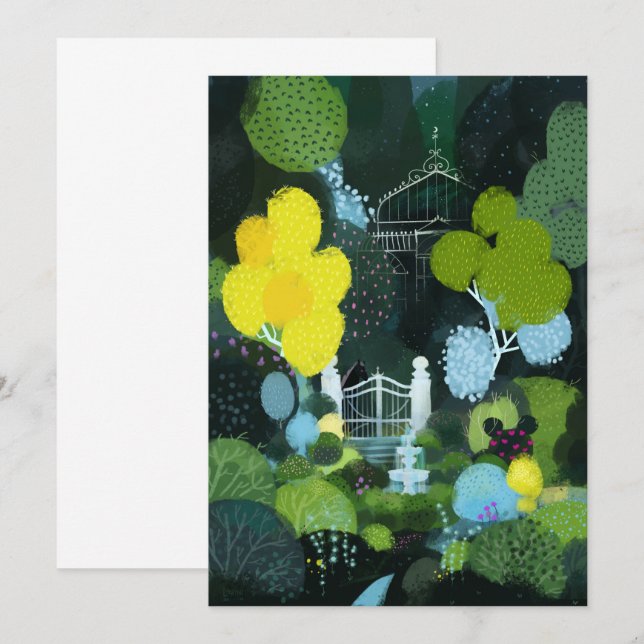 Invitación Jardín de verano (Anverso / Reverso)