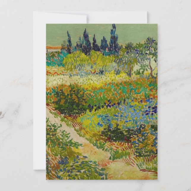 Invitación Jardín de Vincent Van Gogh en Arlés (Anverso)