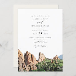 Invitación JARDÍN DEL Boda DEL Skyline acuático DIOS