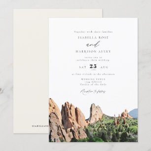 Invitación JARDÍN DEL Boda DEL Skyline acuático DIOS