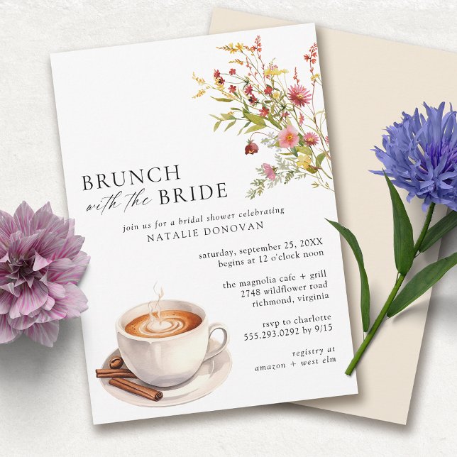Invitación Jardín del Café | Brunch Cute Spring Bridal Shower (Subido por el creador)