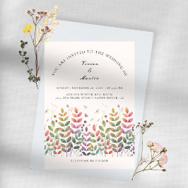 Invitación Jardín del Otoño Con Boda De Dragonflies