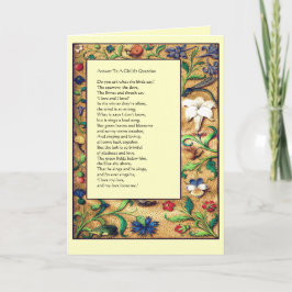 Invitación Jardín del Renacimiento - Verso de los niños