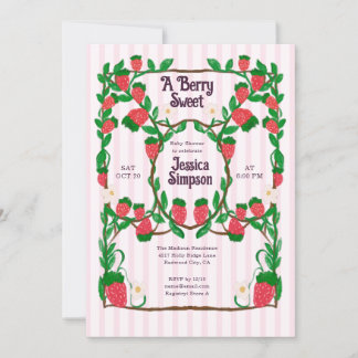 Invitación Jardín Dulce de Frutas Arte Nuevo Baby Shower