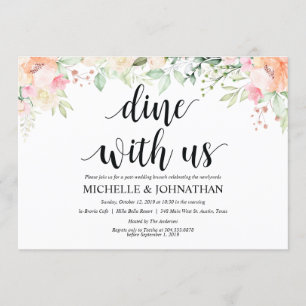 Invitación Jardín Elegancia Floral Post Boda Brunch Invita