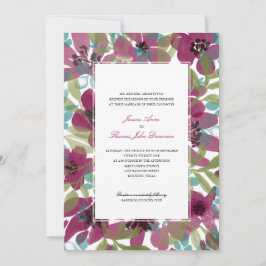 Invitación Jardín elegante de flores acuáticas | Boda