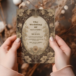 Invitación Jardín Encantado Boda Art Nouveau