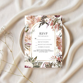 Invitación Jardín Encantado Elegante Boho Floral RSVP