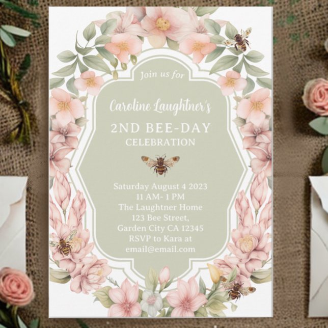 Invitación Jardín encantado Segundo Día de Abejas (Subido por el creador)