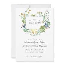 Jardín exitoso | Bautismo de acuarela floral